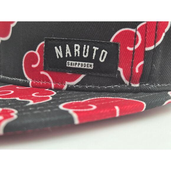 Naruto Shippuden Akatsuki Red Cloud All Over Print Snapback Hat One Size - Picture 3 of 7